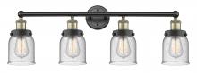  616-4W-BAB-G54 - Bell - 4 Light - 32 inch - Black Antique Brass - Bath Vanity Light