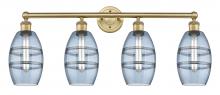  616-4W-BB-G557-6BL - Vaz - 4 Light - 33 inch - Brushed Brass - Bath Vanity Light