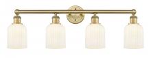  616-4W-BB-G559-5GWH - Bridal Veil - 4 Light - 32 inch - Brushed Brass - Bath Vanity Light