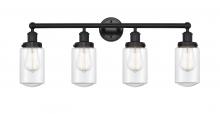  616-4W-BK-G312 - Dover - 4 Light - 32 inch - Matte Black - Bath Vanity Light