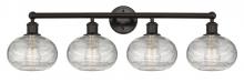  616-4W-OB-G555-8CL - Ithaca - 4 Light - 35 inch - Oil Rubbed Bronze - Bath Vanity Light