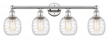  616-4W-PN-G1013 - Belfast - 4 Light - 33 inch - Polished Nickel - Bath Vanity Light