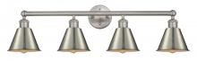  616-4W-SN-M8-SN - Smithfield - 4 Light - 34 inch - Brushed Satin Nickel - Bath Vanity Light