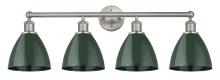  616-4W-SN-MBD-75-GR - Plymouth - 4 Light - 35 inch - Satin Nickel - Bath Vanity Light