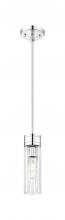  617-1S-PC-G617-8SCL - Boreas - 1 Light - 3 inch - Polished Chrome - Stem Hung - Mini Pendant