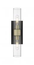  617-2W-BAB-G617-8CL - Boreas - 2 Light - 18 inch - Black Antique Brass - Bath Vanity Light