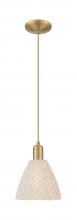 Innovations Lighting 716-1P-BB-NBD-75-NAT - Bristol Natural - 1 Light - 6 inch - Brushed Brass - Cord hung - Mini Pendant