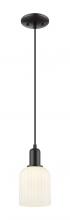 Innovations Lighting 716-1P-BK-G559-5GWH - Bridal Veil - 1 Light - 6 inch - Matte Black - Cord hung - Mini Pendant