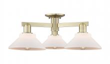 Innovations Lighting 716-3F-AB-G131 - Orwell - 3 Light - 26 inch - Antique Brass - Semi-Flush Mount