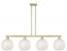 Innovations Lighting 716-4I-AB-G1216-8WM - White Mouchette - 4 Light - 51 inch - Antique Brass - Stem hung - Island Light