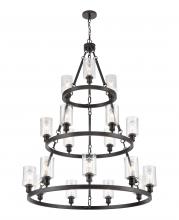  82034-BK-G804 - Clymer - 18 Light - 40 inch - Matte Black - Chain Hung - Chandelier