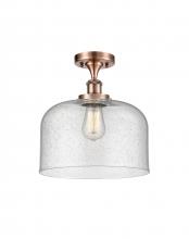 Innovations Lighting 916-1C-AC-G74-L - Bell - 1 Light - 12 inch - Antique Copper - Semi-Flush Mount