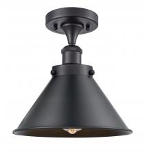  916-1C-BK-M10-BK - Briarcliff - 1 Light - 10 inch - Matte Black - Semi-Flush Mount