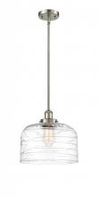  916-1S-SN-G713-L-LED - Bell - 1 Light - 12 inch - Brushed Satin Nickel - Mini Pendant