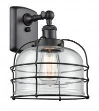  916-1W-BK-G72-CE - Bell Cage - 1 Light - 8 inch - Matte Black - Sconce