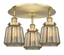 Innovations Lighting 916-3C-BB-G146 - Chatham - 3 Light - 19 inch - Brushed Brass - Flush Mount