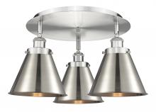  916-3C-SN-M13-SN - Appalachian - 3 Light - 20 inch - Satin Nickel - Flush Mount