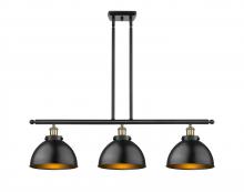  916-3I-BAB-MFD-10-BK-LED - Derby - 3 Light - 36 inch - Black Antique Brass - Stem Hung - Island Light