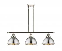  916-3I-PN-MFD-10-PN-LED - Derby - 3 Light - 36 inch - Polished Nickel - Stem Hung - Island Light