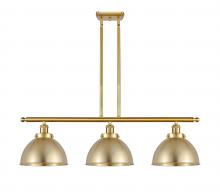  916-3I-SG-MFD-10-SG-LED - Derby - 3 Light - 36 inch - Satin Gold - Stem Hung - Island Light