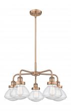  916-5CR-AC-G324 - Olean - 5 Light - 25 inch - Antique Copper - Chandelier