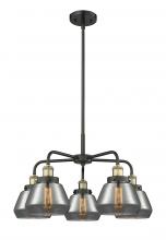  916-5CR-BAB-G173 - Fulton - 5 Light - 26 inch - Black Antique Brass - Chandelier