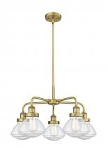  916-5CR-BB-G324 - Olean - 5 Light - 25 inch - Brushed Brass - Chandelier