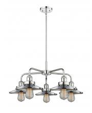  916-5CR-PC-M7-PC - Edison - 5 Light - 27 inch - Polished Chrome - Chandelier