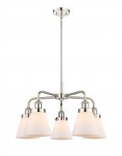  916-5CR-PN-G61 - Cone - 5 Light - 25 inch - Polished Nickel - Chandelier