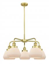  916-5CR-SG-G171 - Fulton - 5 Light - 26 inch - Satin Gold - Chandelier