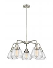  916-5CR-SN-G172 - Fulton - 5 Light - 26 inch - Satin Nickel - Chandelier