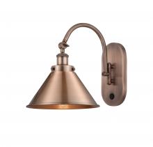  918-1W-AC-M10-AC-LED - Briarcliff - 1 Light - 10 inch - Antique Copper - Sconce