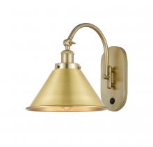  918-1W-SG-M10-SG-LED - Briarcliff - 1 Light - 10 inch - Satin Gold - Sconce