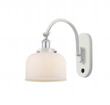  918-1W-WPC-G71 - Bell - 1 Light - 8 inch - White Polished Chrome - Sconce