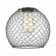  G122-8CBK - Farmhouse Chicken Wire Clear Glass with Black Wire Glass