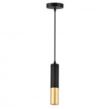  1015P2-1-129 - Anem 1 Light Down Mini Pendant With Matte Black & Satin Gold Finish