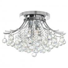  8012C20C - Princess 6 Light Flush Mount With Chrome Finish