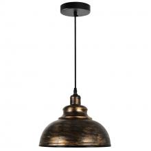  9612P11-1-128 - Vogel 1 Light Down Mini Pendant With Antique Copper Finish