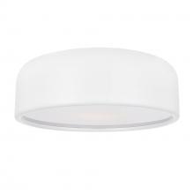  9688C19-3-172 - Campton 3 Light Drum Shade Flush Mount With White Finish