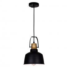  9845P9-101 - Elisa 1 Light Down Pendant With Black Finish