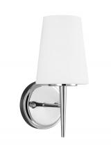  4140401EN3-05 - Driscoll contemporary 1-light LED indoor dimmable bath vanity wall sconce in chrome silver finish wi