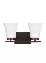  4411602EN3-710 - Bayfield contemporary 2-light LED indoor dimmable bath vanity wall sconce in bronze finish with sati