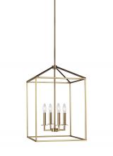  5115004EN-848 - Perryton transitional 4-light LED indoor dimmable medium ceiling pendant hanging chandelier light in