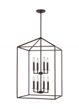  5115008EN-710 - Perryton transitional 8-light LED indoor dimmable large ceiling pendant hanging chandelier light in