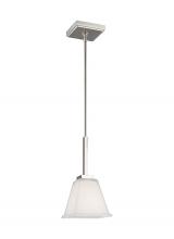  6113701EN3-962 - Ellis Harper transitional 1-light indoor dimmable ceiling hanging single pendant light in brushed ni