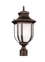  8236301EN3-71 - Childress traditional 1-light LED outdoor exterior post lantern in antique bronze finish with satin