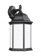  8438751EN3-12 - Sevier traditional 1-light LED outdoor exterior large downlight outdoor wall lantern sconce in black