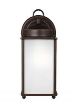  8593001EN3-71 - New Castle traditional 1-light LED outdoor exterior large wall lantern sconce in antique bronze fini