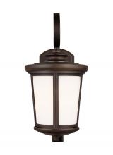  8619301EN3-71 - Eddington modern 1-light LED outdoor exterior medium wall lantern sconce in antique bronze finish wi