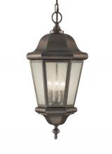 Generation Lighting OL5911EN/CB - Martinsville traditional 3-light LED outdoor exterior pendant lantern in corinthian bronze finish wi